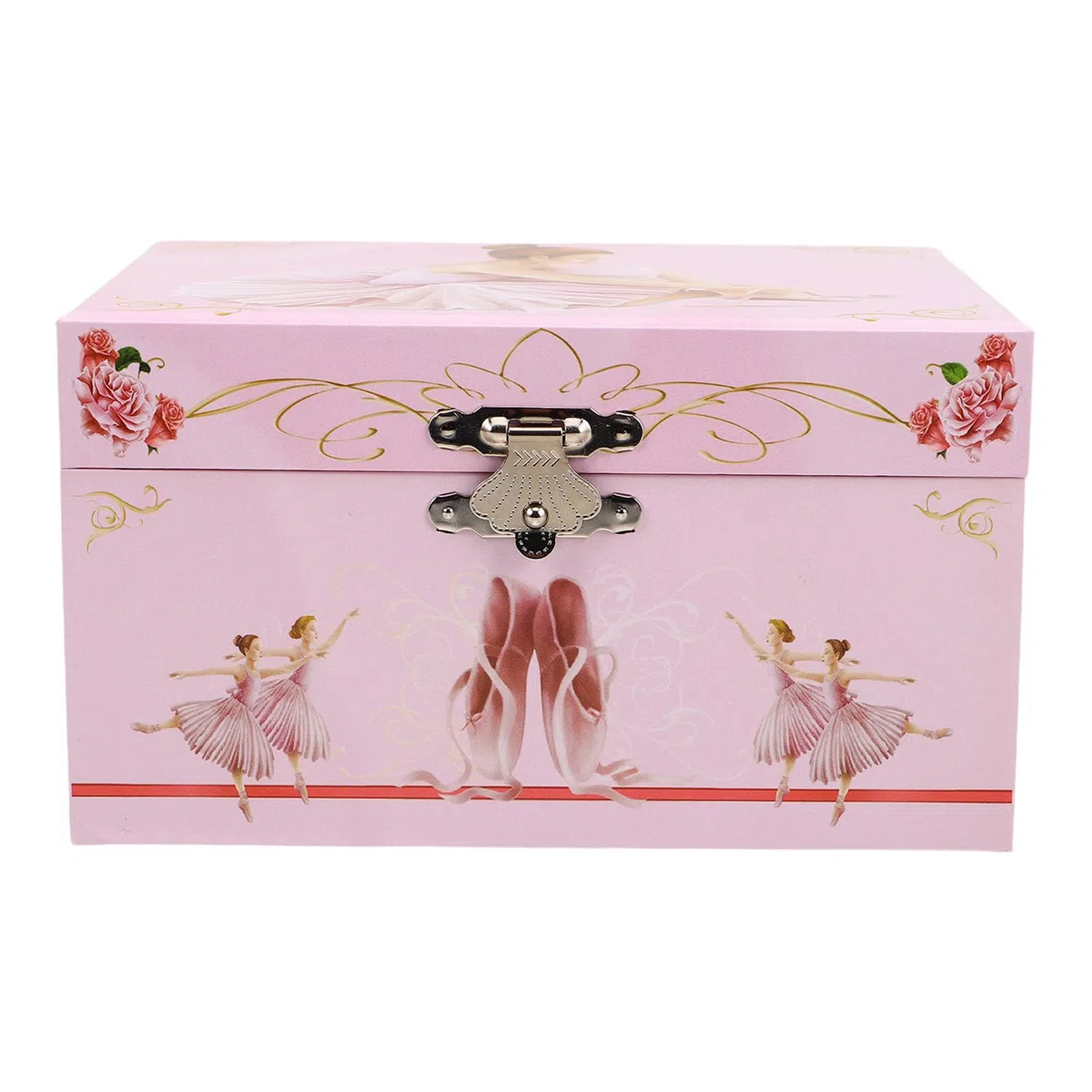 Ciieeo Joyero Musical para Niñas con Bailarina Giratoria de 5 Pulgadas, Caja de Música Ballet Rosa, Almacenamiento de Joyas Compacto, Obsequio Adecuado para Cumpleaños Infantiles
