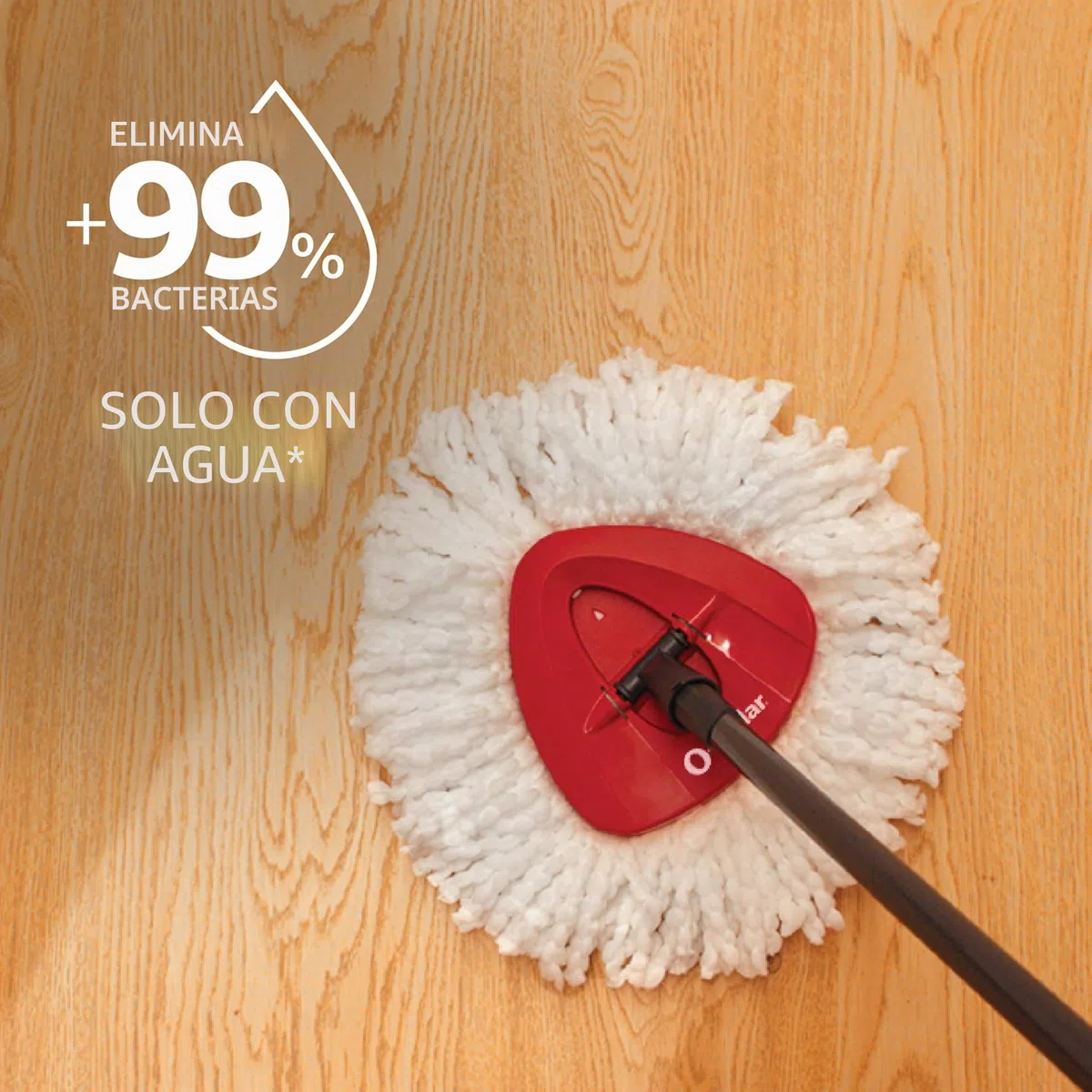 O-Cedar, Rojo, Gris, fregona giratoria con 4 recambios adicionales