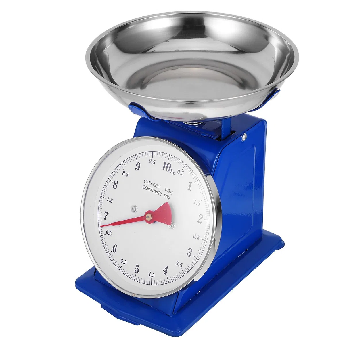 VICASKY Báscula de Cocina Mecánica Vintage 10kg con Bandeja Desmontable de Acero Inoxidable, Escala Manual Precisa para Ingredientes Líquidos, Hornear y Pesar Alimentos en Hogar y Cocina