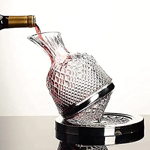 Decanters to Wine, decantador de vino giratorio/remolino, jarra de vino tinto aireador y respirador, recipiente de vidrio transparente sin plomo, decantadores y jarras de vino para los amantes del