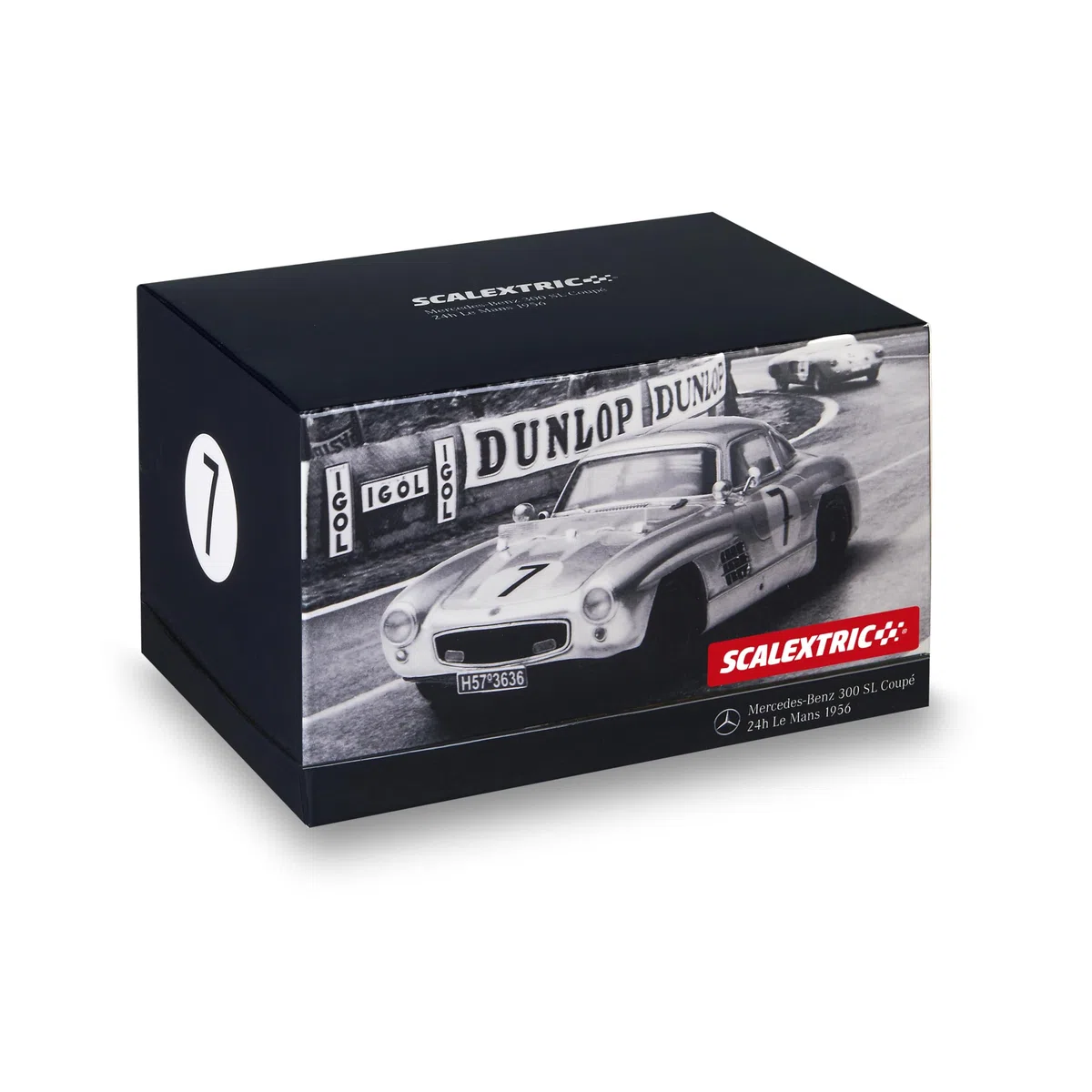 SCALEXTRIC - Vehículo de Carreras Original - Coche Slot - Escala 1:32 (Mercedes-Benz 300 SL Coupé - 24h Le Mans '56) - Edicion númerada 1.000