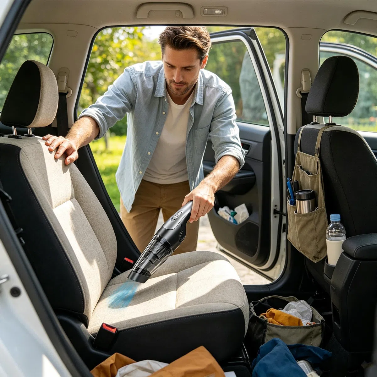 Aspiradora Coche Portátil Inalámbrica Soplador De Mano Ligero Potente | Aspiradora Portátil Para Coche Para Pelo De Mascotas, Hogar, Escaleras, Cama, Muebles, Cocina, Dormitorio, Alfombra,