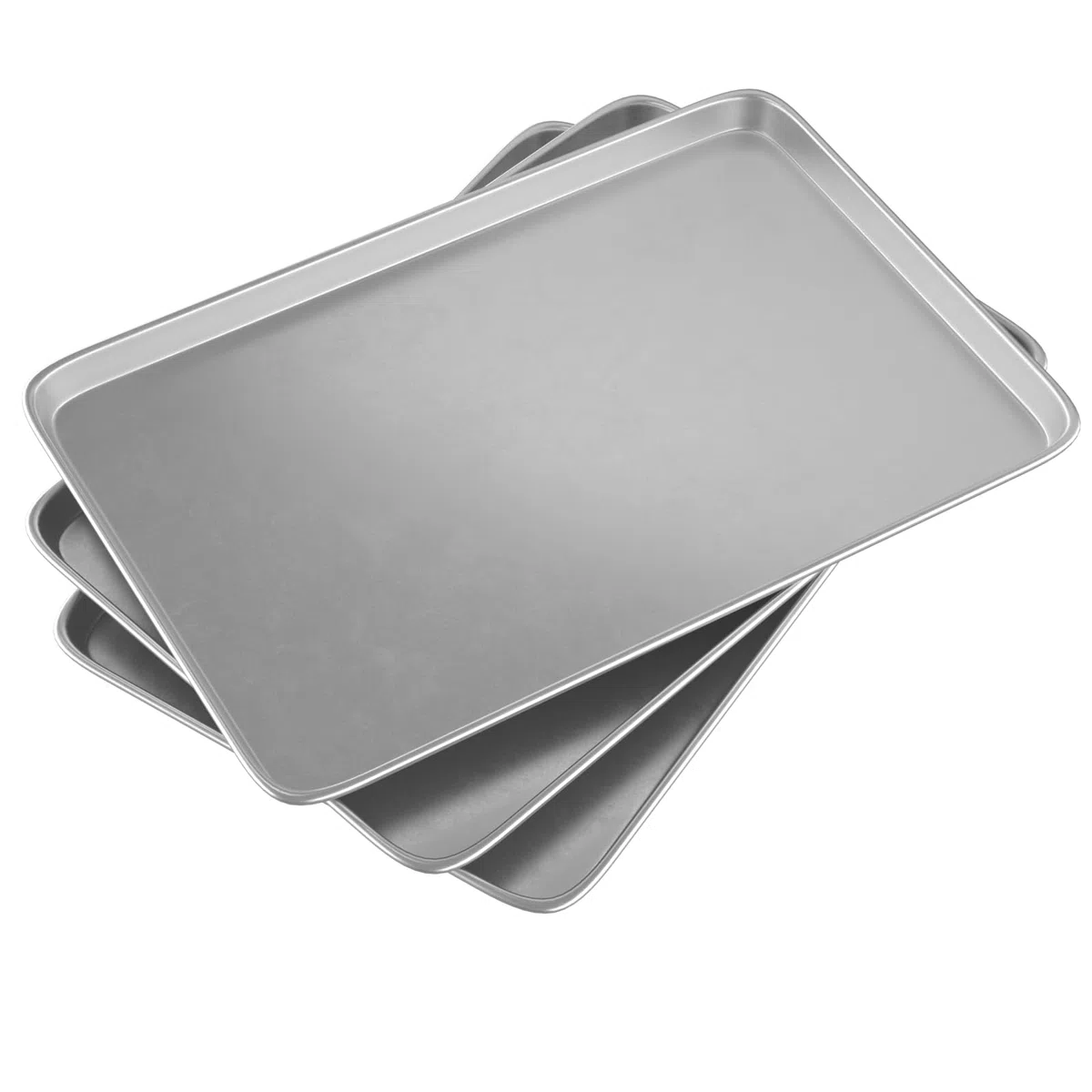 CROSSON Bandeja para Hornear Rectangular 60 x 40 x 3 cm,Bandeja Hornear Profesional en Acero Inoxidable Resistencia a Altas Temperaturas Bandejas para Hornear Gelatina