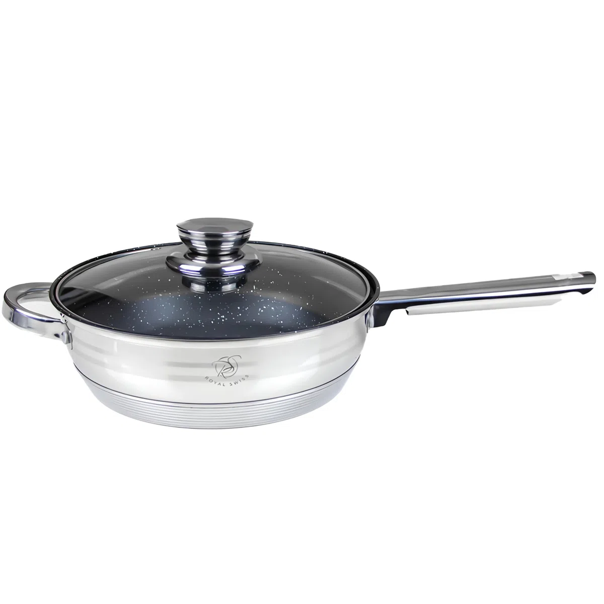 Batería de Cocina 12 Piezas, Juego de Ollas y Sartén Antiadherente de Acero Inoxidable, Compatible con Inducción, Gas y Vitrocerámica, Set Profesional para Cocina