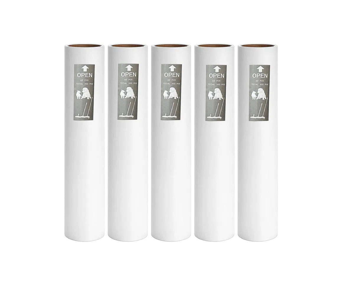 Paquete de 5 recambios de rodillo de pelusa grandes de 9.45 pulgadas de ancho (1.51 pulgadas de diámetro interior), recambios de rodillo extra pegajoso de gran tamaño para eliminar el pelo de