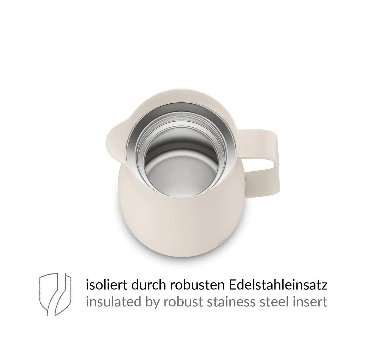 alfi STUDIO TEA - Jarra térmica (0,7 L, acero inoxidable, con doble pared, mantiene el calor durante 12 horas, frío durante 24 horas, cierre giratorio, apertura grande, termo, sin BPA)