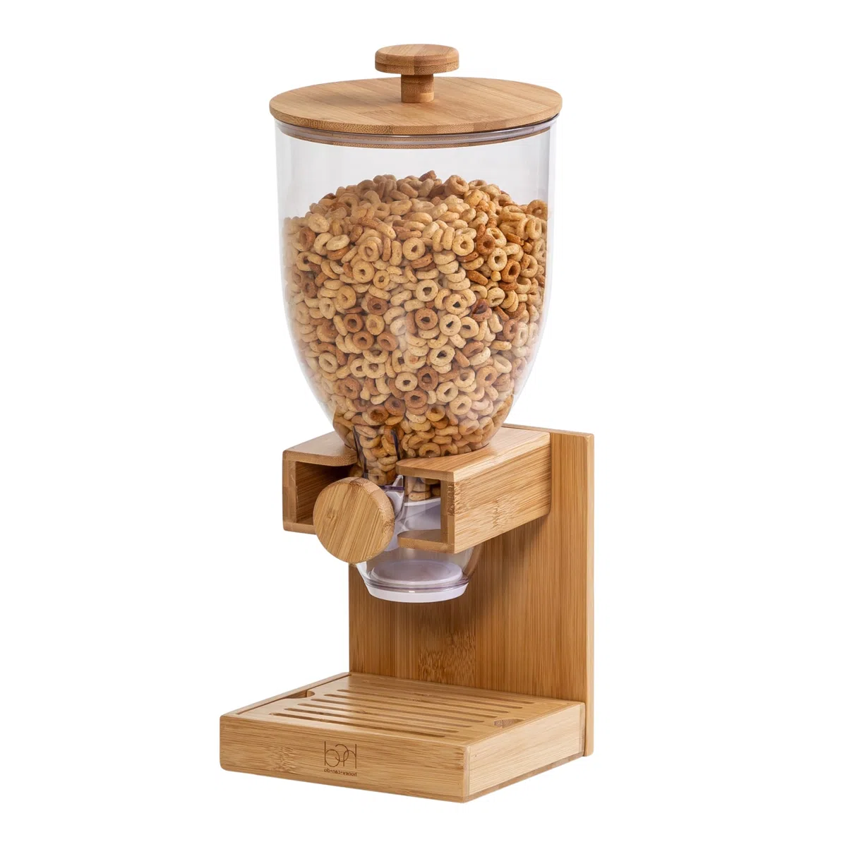 Dispensador de Cereales de Bambú Honey-Can-Do, Contenedor de Almacenamiento de Alimentos para Despensa, Encimera de Cocina, Organización y Almacenamiento KCH-09867 Natural