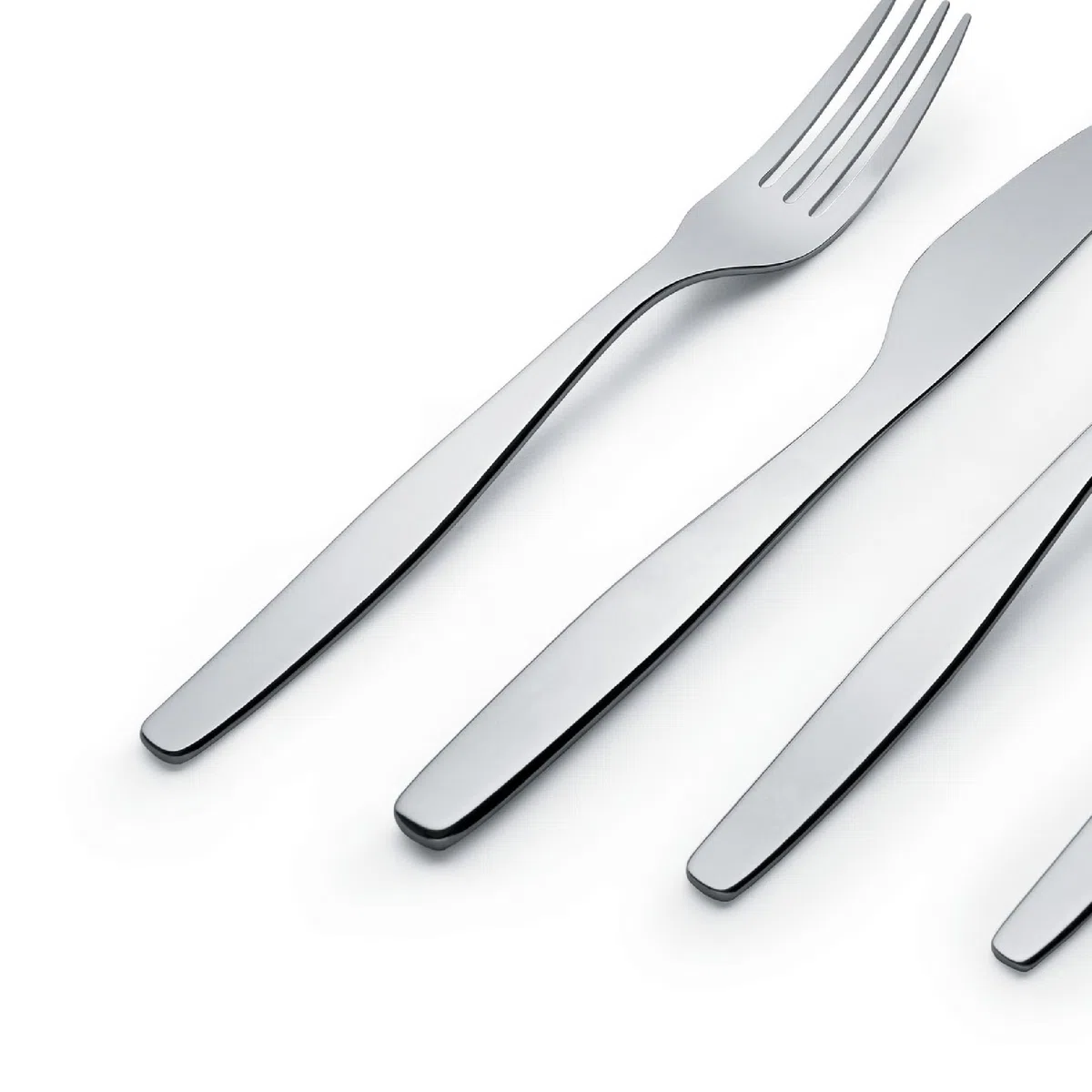 Alessi ANF06S24 Itsumo - Servicio de cubiertos compuesto de seis cucharas, seis tenedores, seis cuchillos, seis cucharas para café en acero inoxidable 18/10.