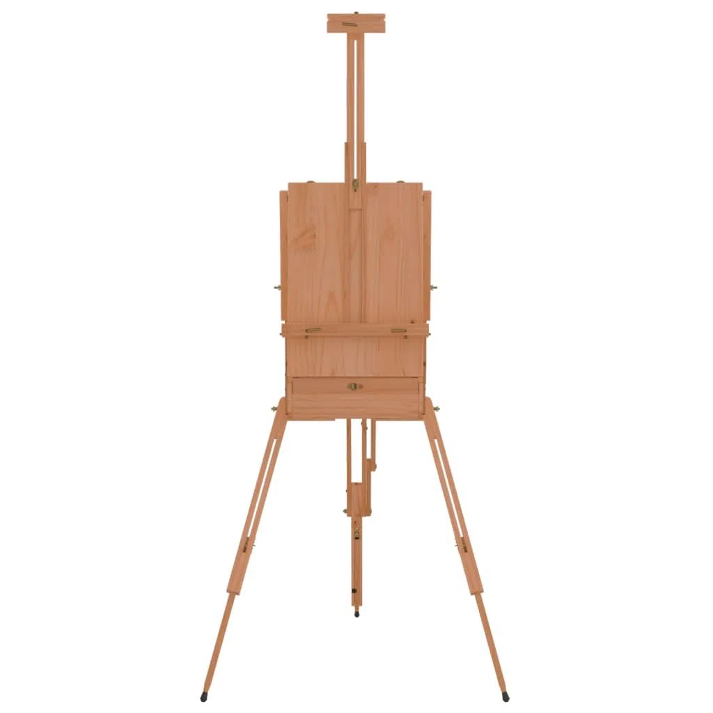 Caballete de madera de haya maciza, 81 x 121 x 173 cm, altura ajustable, para lienzos de hasta 86 cm, estable para pintura, presentación, taller, conferencia, oficina y exposición