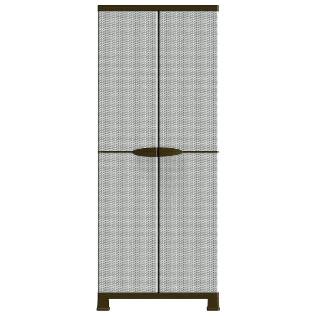 vidaXL Armario Estante Almacenaje Bastidor Servicio Herramienta Organizador Hogar Jardín Patio Oficina Garaje Plástico Diseño de Ratán 68x39x171,5 cm