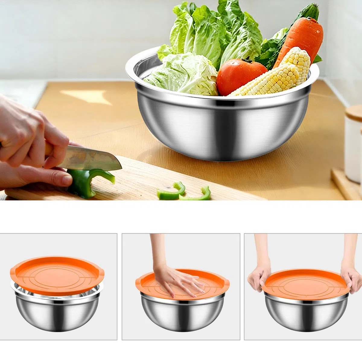 Juego antideslizante apto para lavavajillas | Cuencos de preparación para y hogar, para salsas, cereales, aperitivos, huevos, condimentos, verduras,