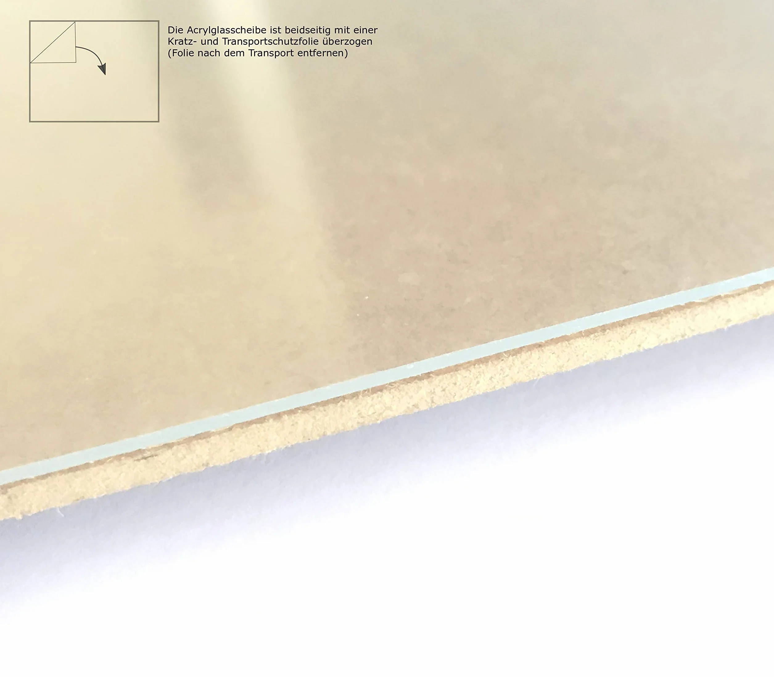 Marco de fotos FRAMO de madera 77 x 56 cm a medida - Hoja de Plata | Tamaño seleccionable | incl. cristal acrílico antirreflejos | Marco para rompecabezas | Foto | Póster