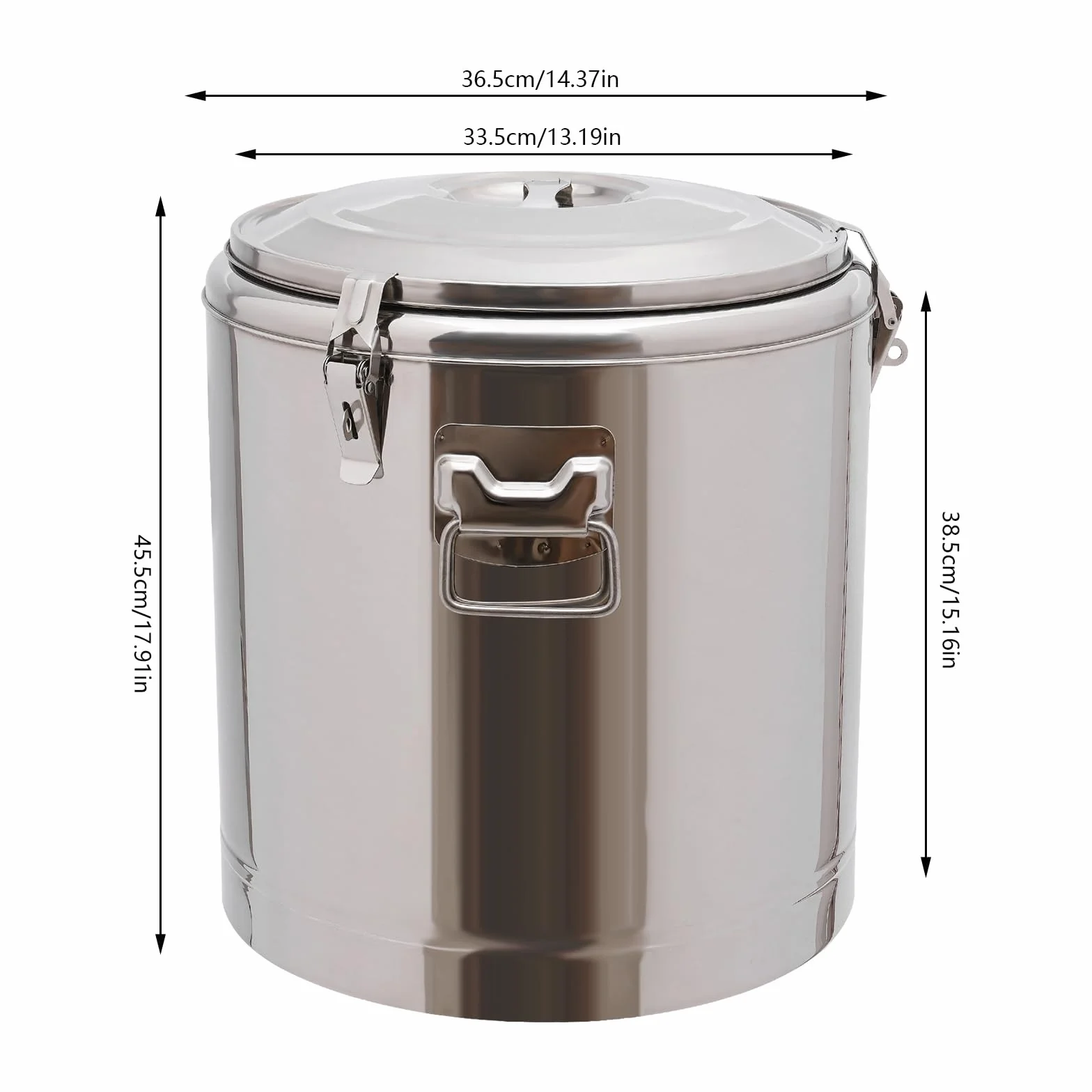 Recipiente térmico de transporte de acero inoxidable de 32 litros, recipiente de transporte térmico 201, bebidas calientes y frías, 8 h aislado, dispensador de bebidas grande para fiestas