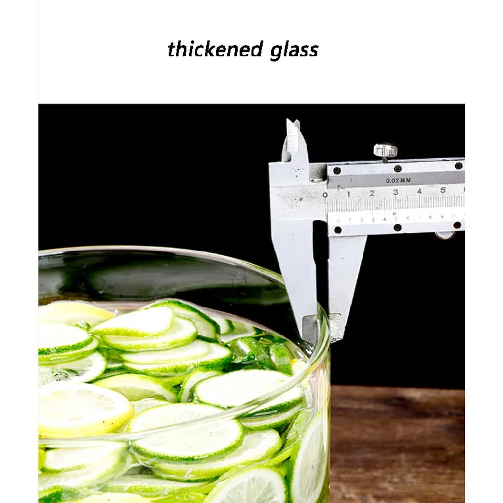 Dispensador de bebidas, dispensador de bebidas de vidrio con espiga, dispensador de bebidas de gran capacidad con soporte de bambú, dispensador de limonada de jugo helado para fiestas diarias