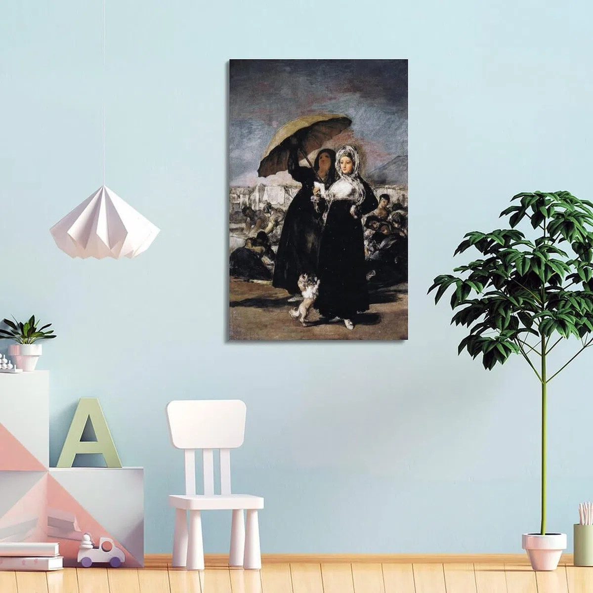 Francisco De Goya - Póster decorativo de las mujeres jóvenes, lienzo decorativo para pared, sala de estar, dormitorio, pintura de 60 x 90 cm