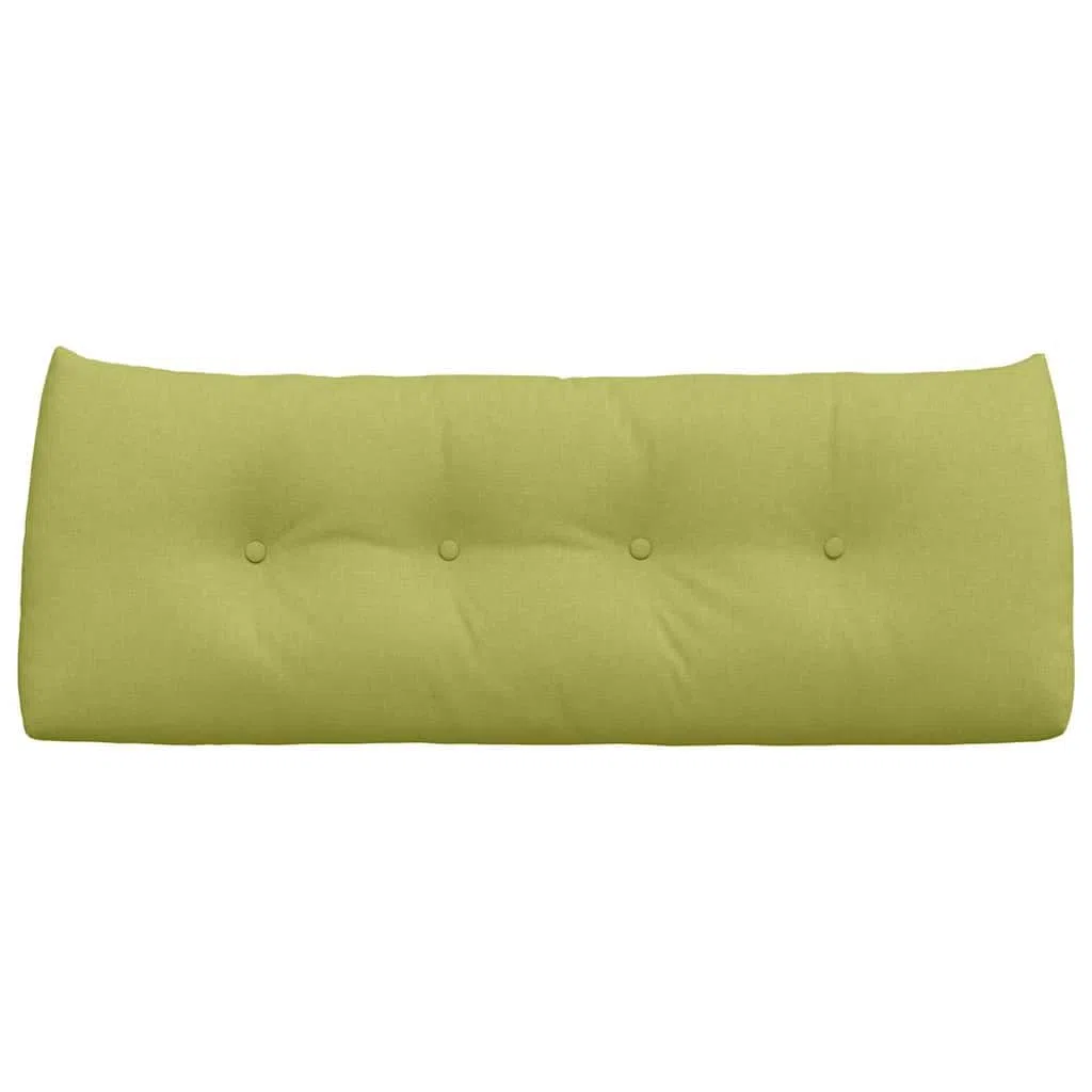 Cojín de respaldo verde claro de tela 120 x 24 x 50 cm, acolchado ergonómico para sofá y cama con relleno de poliéster para posiciones cómodas de sentarse y tumbarse