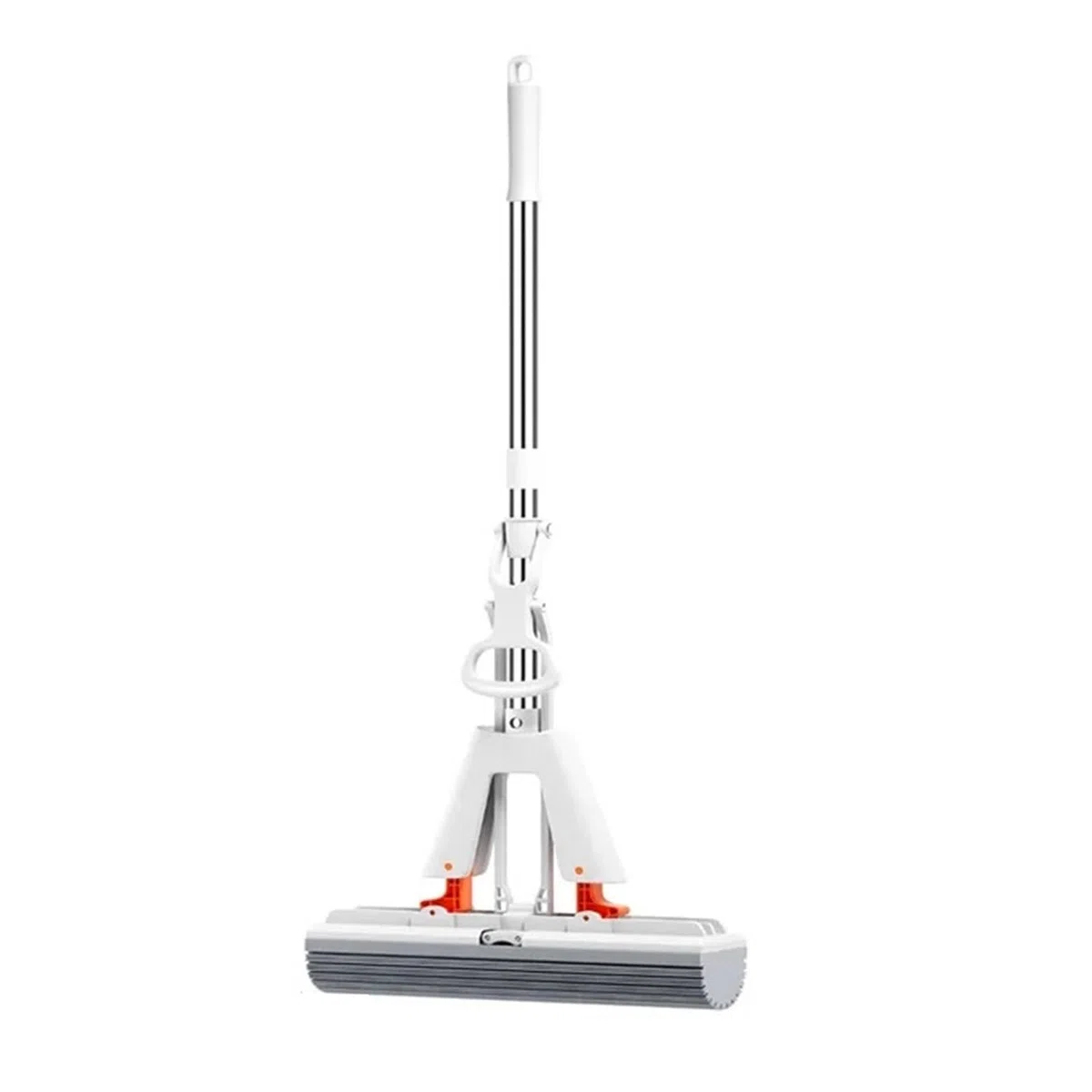 Fregona de algodón de Goma autodrenante exprimible, fregona Plana autolimpiable mágica de Manos Libres, Esponja Reutilizable, Herramienta de Limpieza de Pisos for el hogar(Total 2 mop Head)