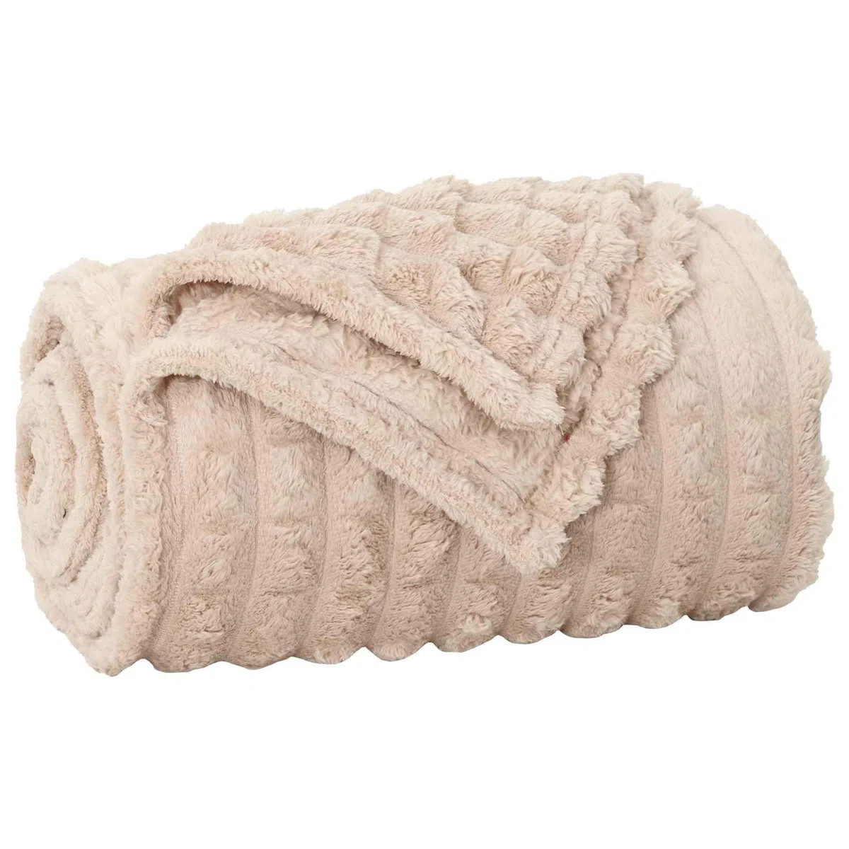Manta de forro polar beige de 150 x 130 cm, manta ligera para sofá y cama, manta versátil para salón y colcha, color crema con tacto suave