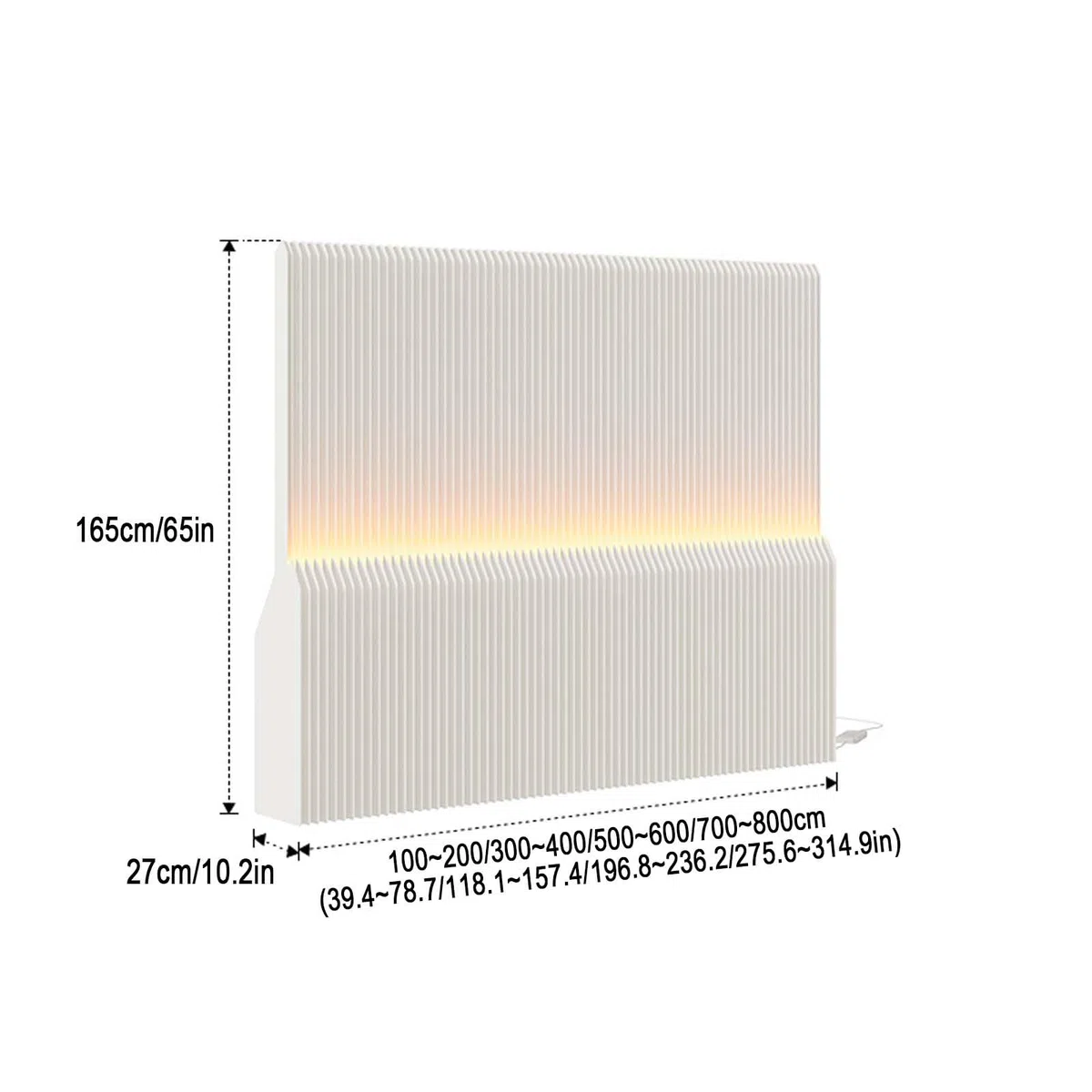 Pantallas de privacidad plegables con estantes de almacenamiento, pantalla de privacidad plegable de papel para interiores con iluminación, divisor de habitación retráctil de papel para separación de