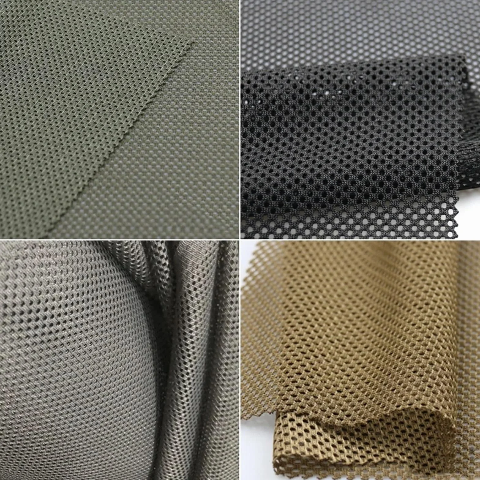 Tela De Malla Marrón verde gris negro tela de malla transpirable ropa casco cubierta DIY Para Costura, Manualidades(Color 4)