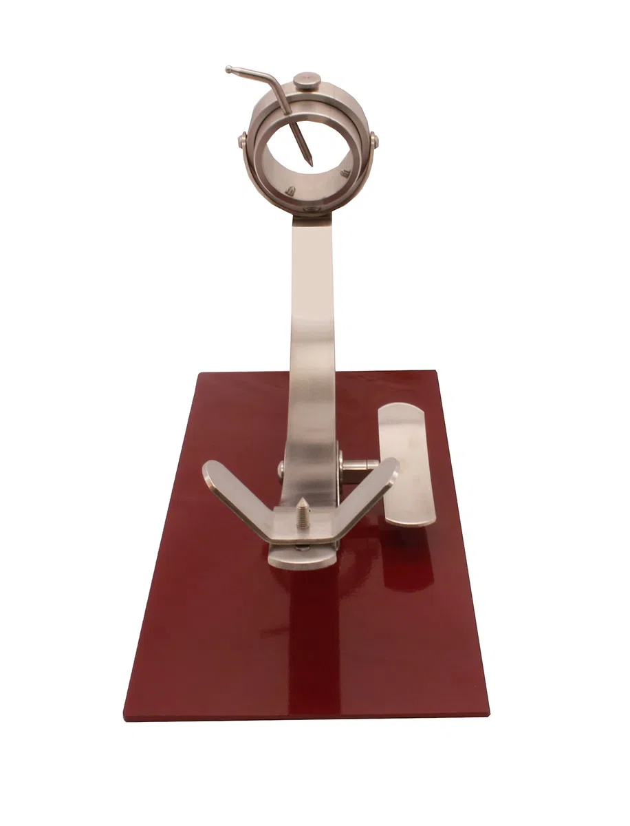 FERRETERIA LEPANTO Soporte jamonero New Generation basculante y giratorio con herraje Inoxidable y base de acero color cerezo.