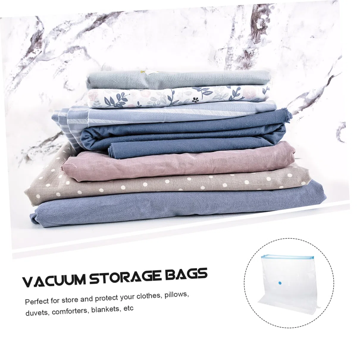Organizadores para el hogar Bolsas organizadoras Bolsa de Almacenamiento al vacío de 3 Piezas Bolsa de vacío Bolsa de Ahorro de Espacio Bolsa de compresión Bolsa Espacial para el