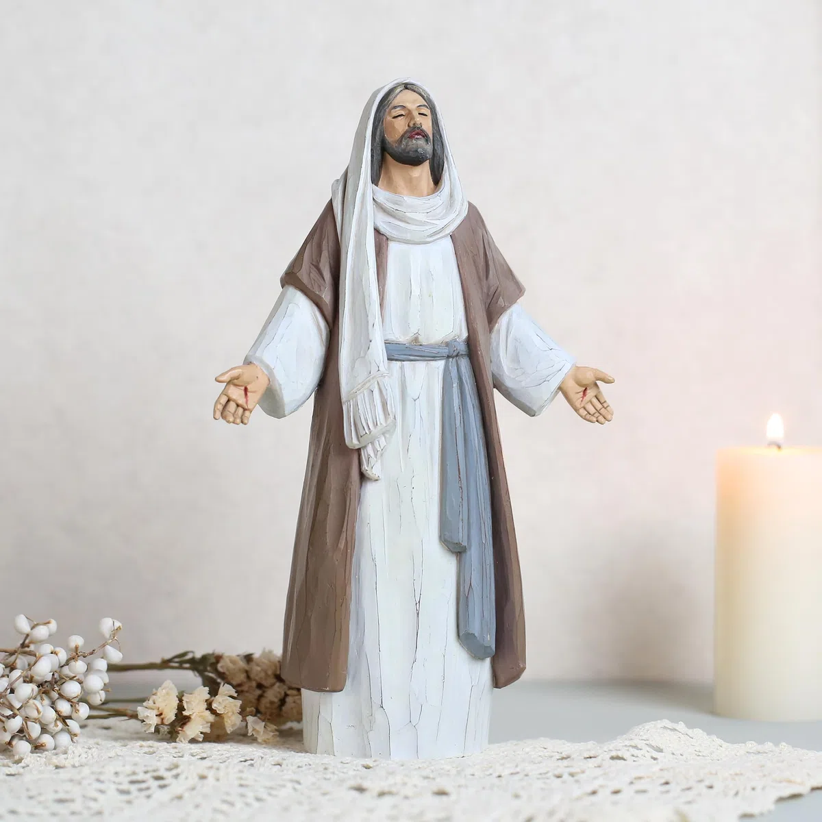 Estatua de bendición de Jesucristo de 9.5 Pulgadas de Alto, Regalo religioso de Resina