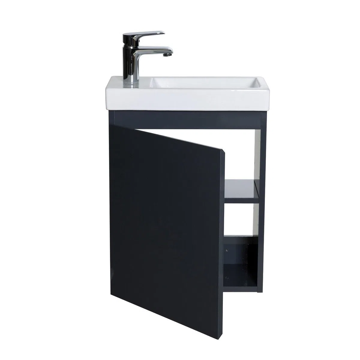 Mueble lavamanos L41 x H53 Gris Lisa