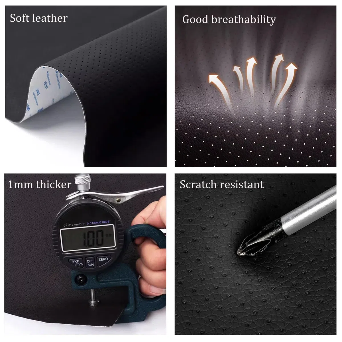 Cuero Adhesivo Parche De Reparación De Cuero De Vinilo Perforado, Kit De Reparación De Cuero Sintético Autoadhesivo, Parche De Tela Adhesivo De Cuero Para Muebles, Sofás, Asientos De Coche, Sillas(Dar