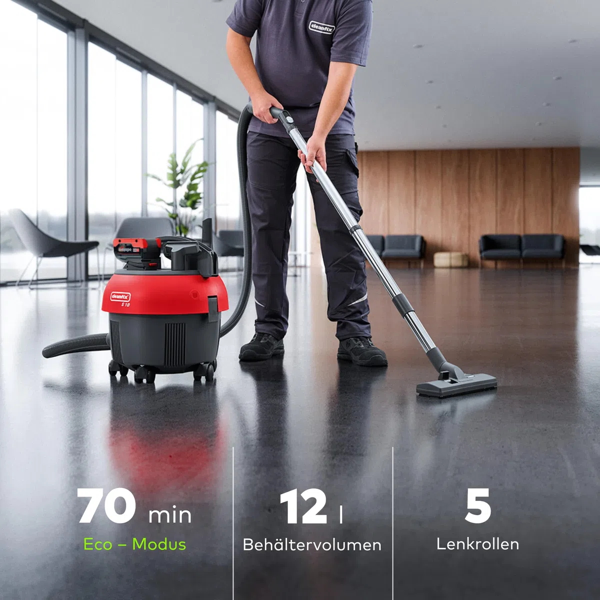 S10 Plus Aspiradora inalámbrica y Potente | Sistema de batería Metabo CAS | Aspiradora Industrial y aspiradora Comercial para Uso doméstico y Profesional | Fabricado en Suiza