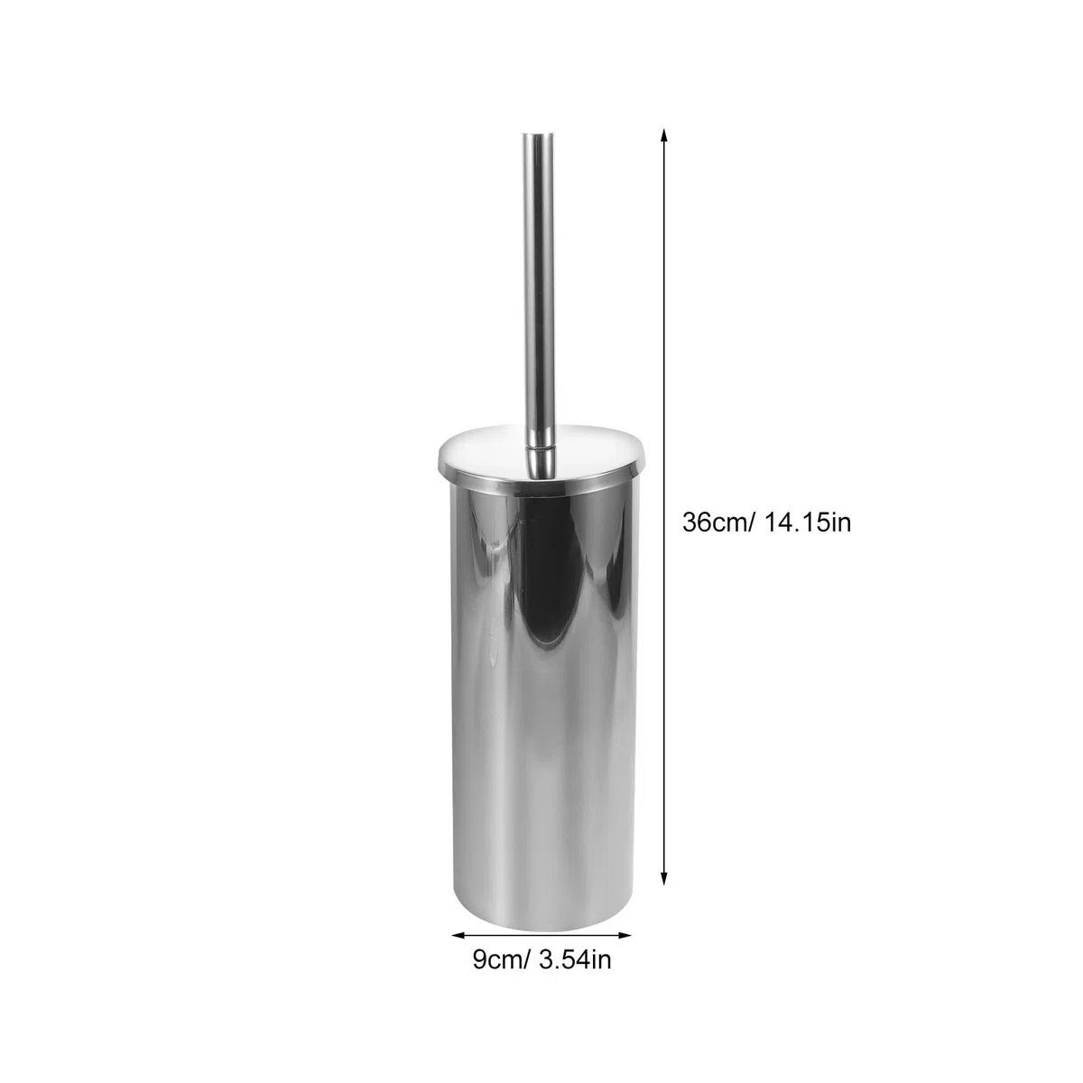Juego de Cepillos de Baño de Pared Soporte de Acero Inoxidable | Plata, Mango Largo, Kit de Montaje Incluido, Uso en Hogar y Rv, Diseño Compacto