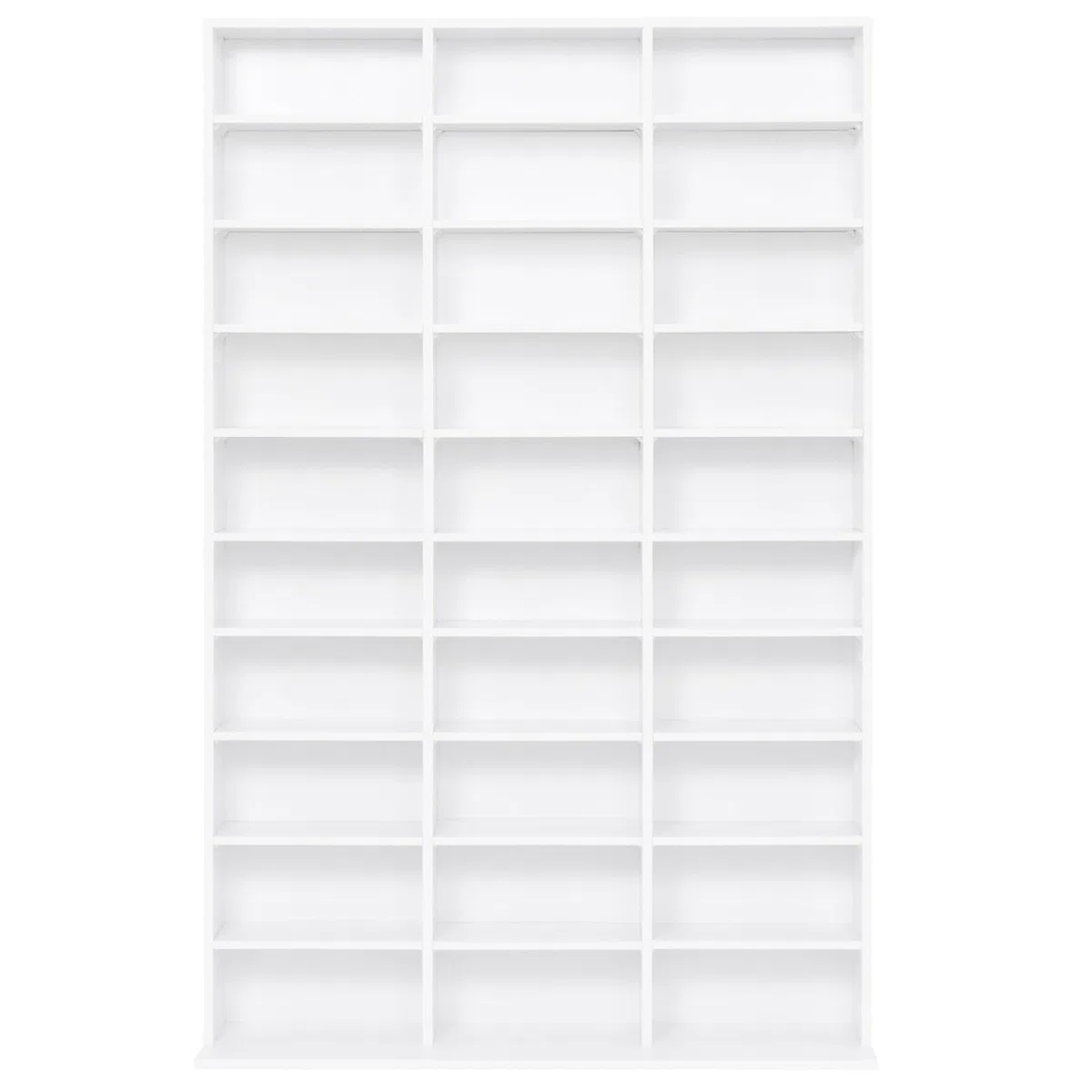 IDMarket – Estantería CD CEYLIA 30 Cajas con estantes modulares Madera Blanco