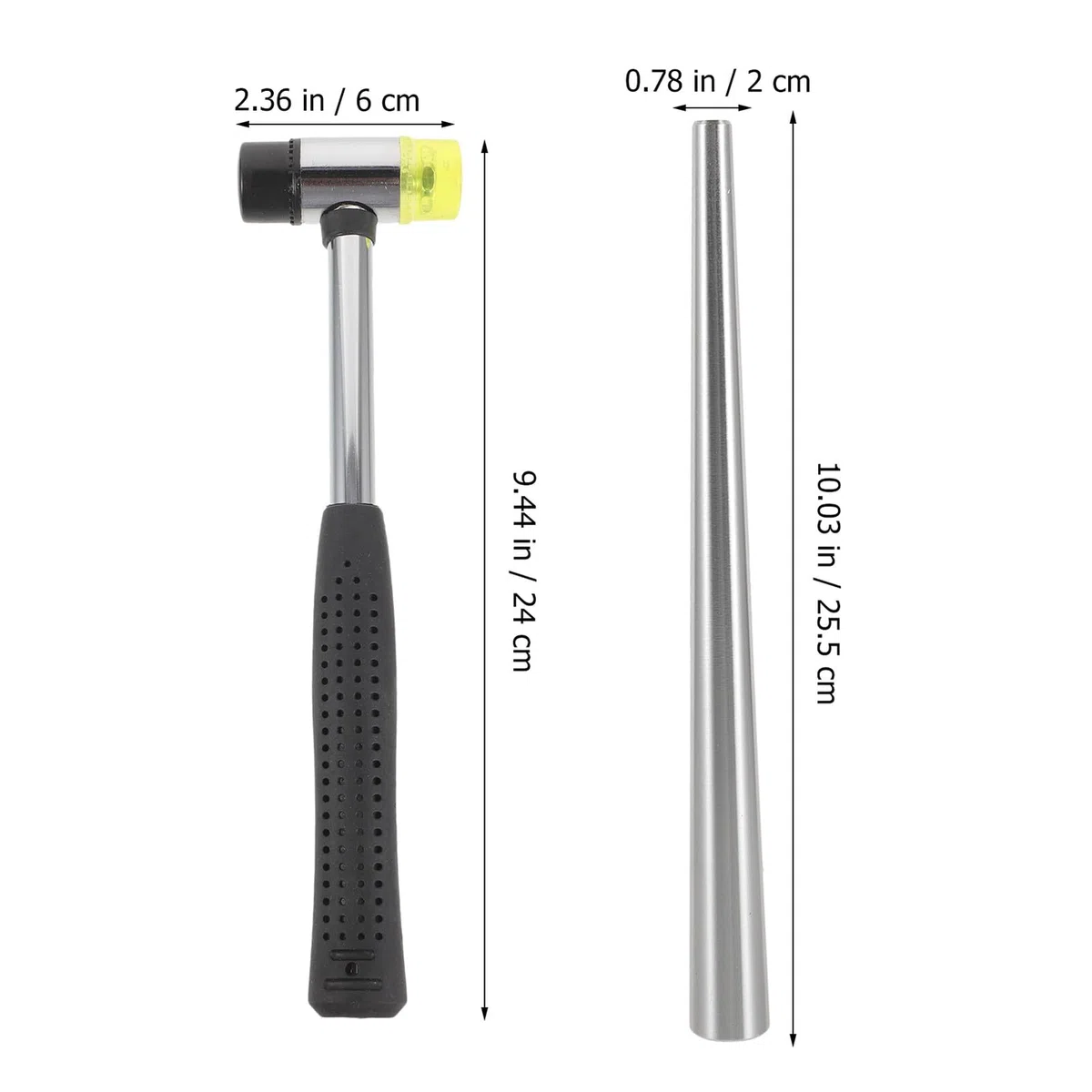 UTHCLO Juego de Martillo de Joyería de Metal Varilla de Mandril Ligera y Mandril Ajustable para Reparación y Ajuste de Anillos en Bricolaje de Joyería