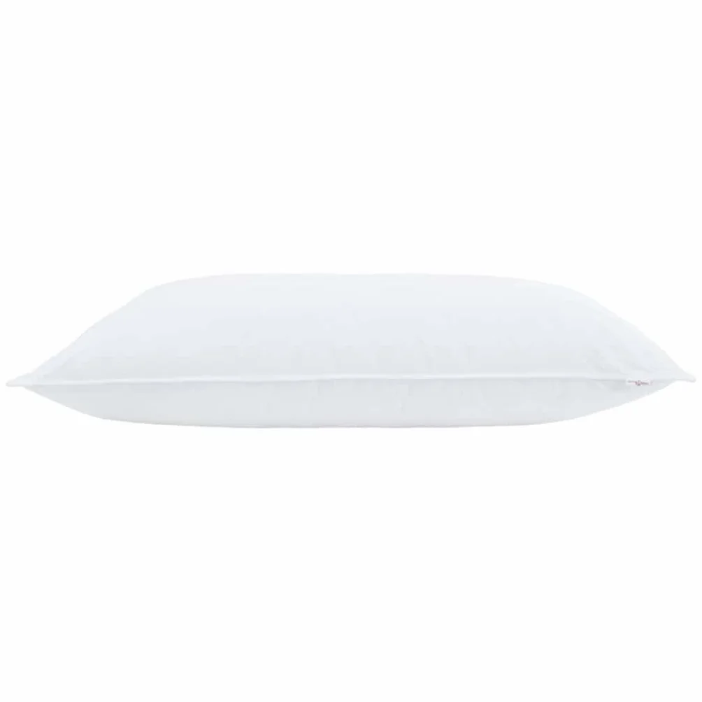 Juego de 2 almohadas de 40 x 80 cm de algodón blanco con relleno transpirable para espalda, abdomen, dormir de lado, lavables, ergonómicas, de apoyo, cómodas, suaves, fáciles de limpiar
