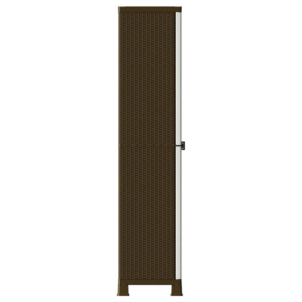 vidaXL Armario Estante Almacenaje Bastidor Servicio Herramienta Organizador Hogar Jardín Patio Oficina Garaje Plástico Diseño de Ratán 68x39x171,5 cm