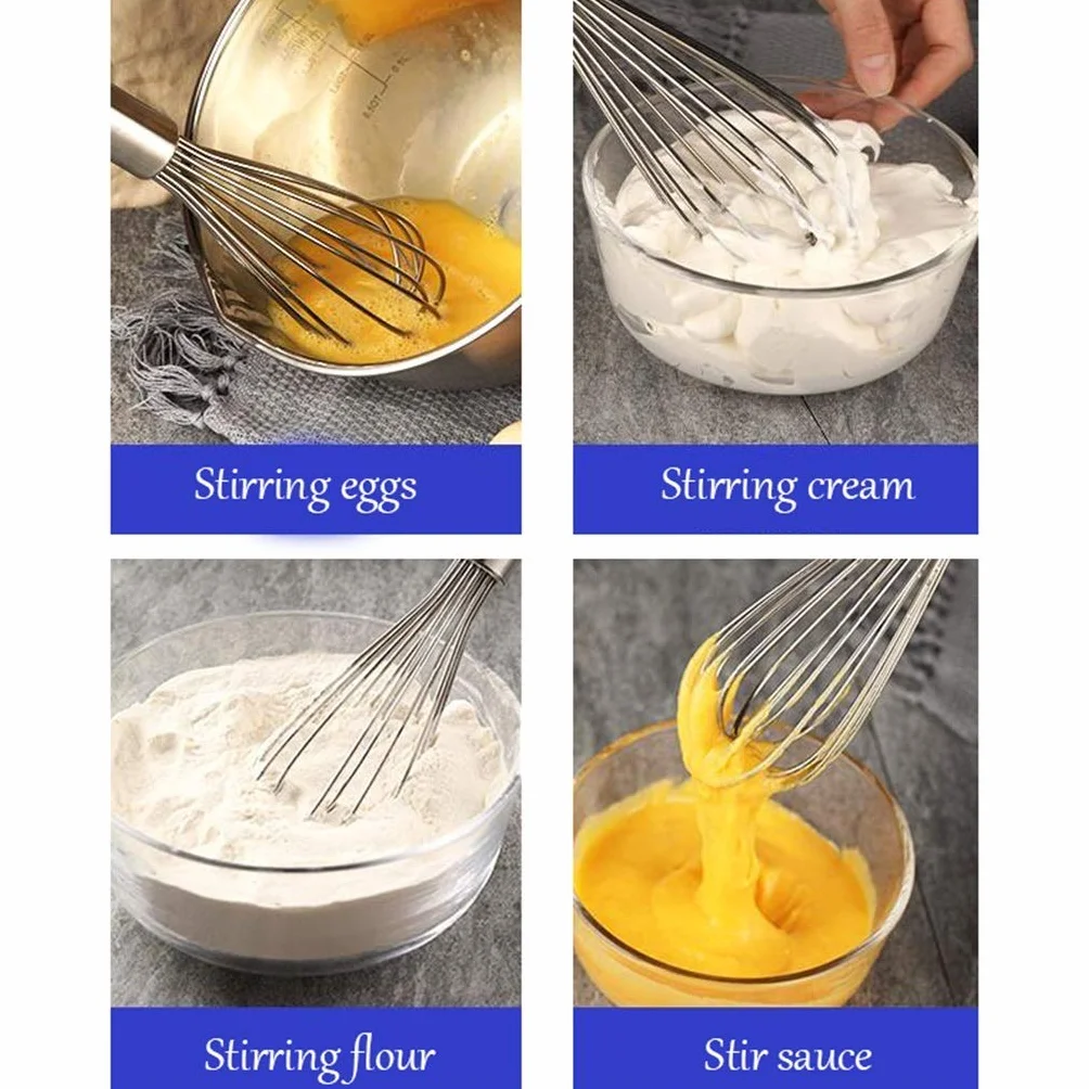 ZHANGXIAO Varillas de batir Acero Inoxidable Utensilios For Hornear Producción Pastel Usado For Remover Huevo Leche (tamaño : 62cm)