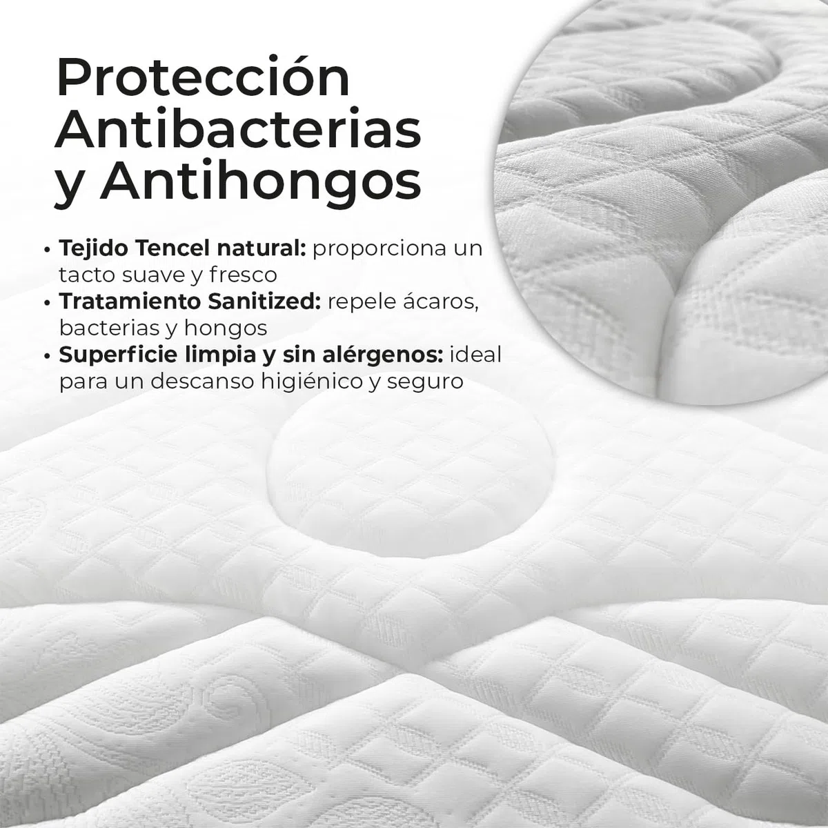 Somnia Descanso - Colchón Viscoelástico Medical Premium 90 x 190 cm, Ergonómico y Confortable, Grosor 30cm, Muelles Ensacados con Visco, Antiácaros, Antibacterias e Hipoalergénico