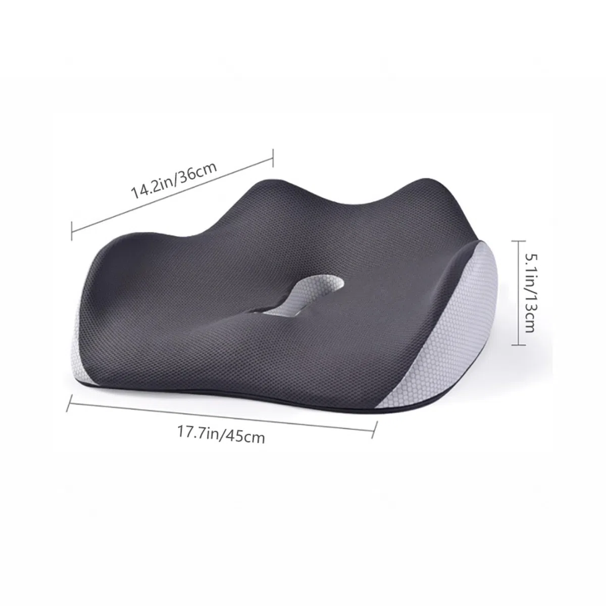 HAZARA Cojin Antiescaras, Cojín Silla para Alivio De Presión, Cojín Antiescaras para Espalda,Alivio del Dolor De Coxis,A-Gray
