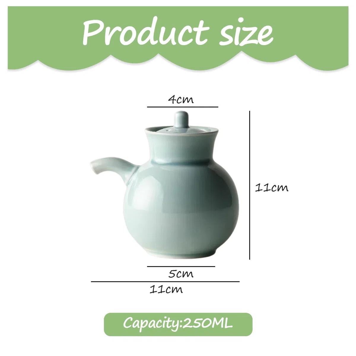 Dispensador de salsa de cerámica con tapa, botella de salsa de soja estilo japonés, olla de especias para condimentos de cocina, soporte de vinagre para especias y condimentos