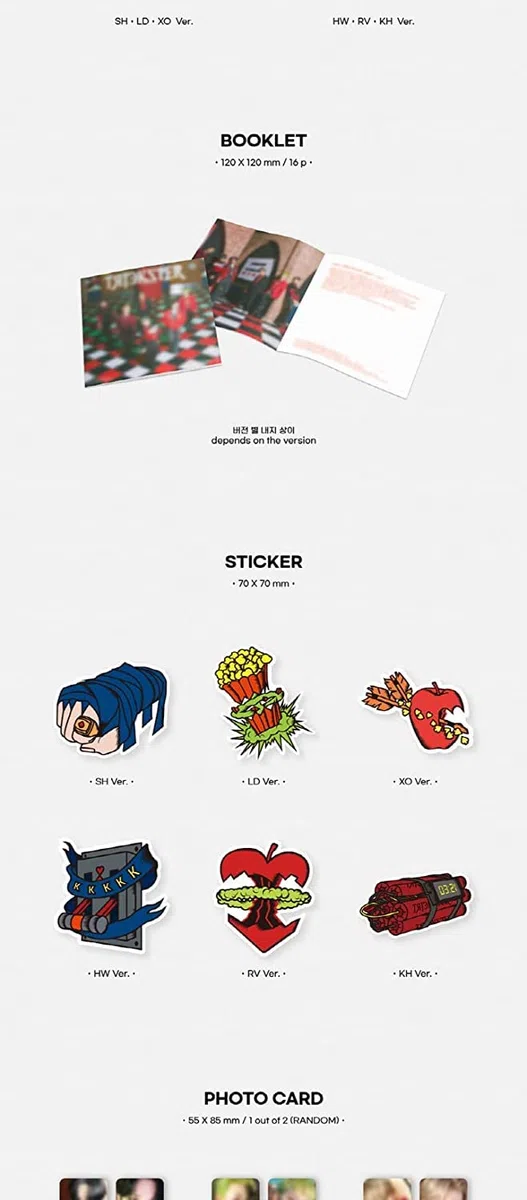 ONEUS - 7º álbum de mini álbum TRICKSTER DIGIPACK versión CD + juego de tarjetas fotográficas adicionales (juego de 6 versiones, 6 pósteres plegados)