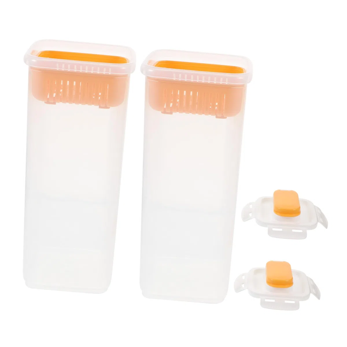 2 piezas Caja para Detergente Transparente con Tapa Hermética para Polvo y Líquido Almacenaje Multiusos para Lavandería Hogar Hotel y Restaurante