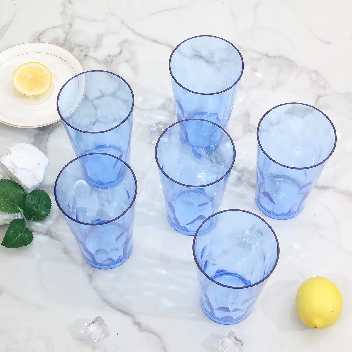JGIRL Vasos de plástico irrompibles [juego de 6] vasos inastillables, vasos reutilizables, vasos de vidrio de plástico, vasos para beber, aptos para lavavajillas (16 onzas)