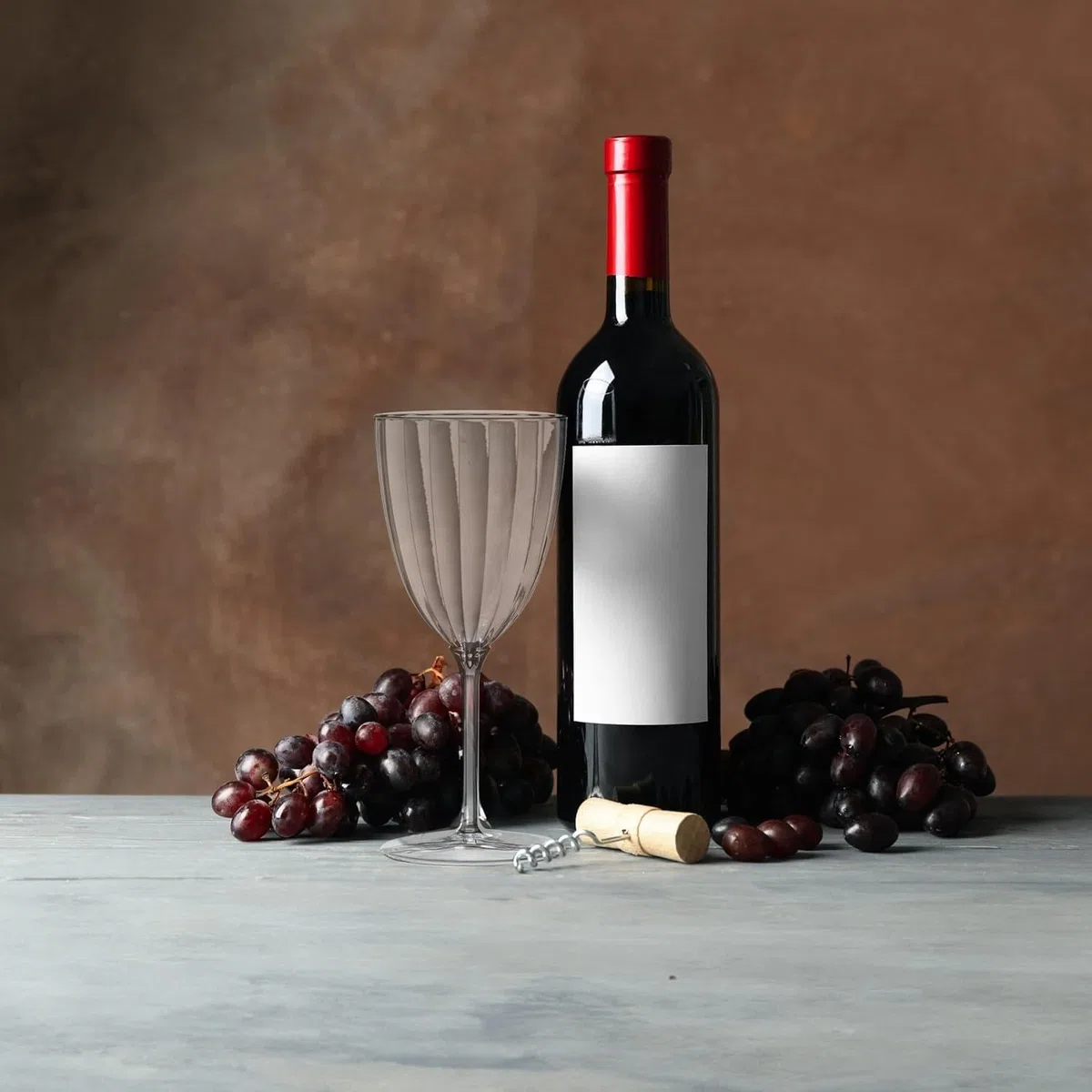 Decor Decorline - 96 copas de vino de plástico de alta calidad, transparentes, reutilizables, para bodas y fiestas, 200 ml, reutilizables