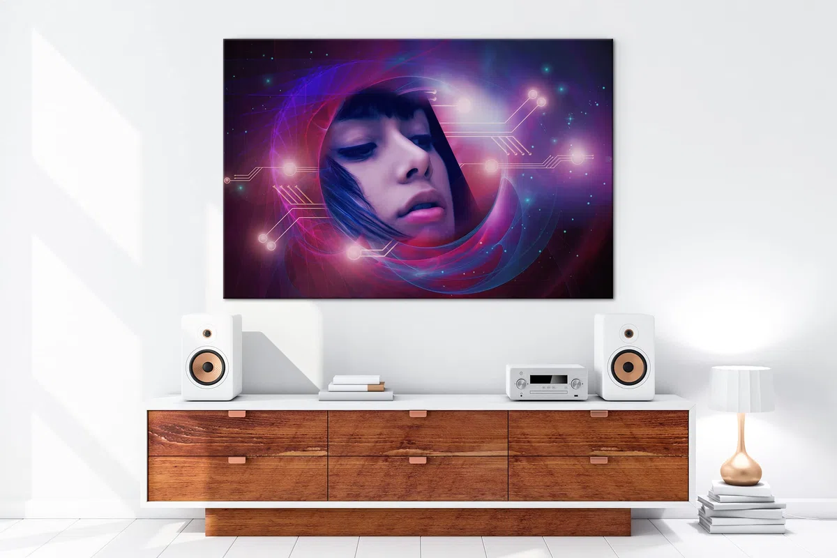 Fotomural sobre lienzo (120 x 80 cm), diseño de ciencia ficticia