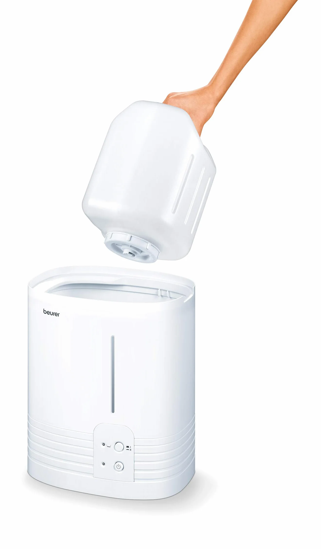 Beurer LB55 Humidificador con Tecnología de Vaporización de Agua Caliente, Espacios Hasta 50 m², Máxima Nebulización 400Ml/H, 365 W, Depósito 6 Litros, Blanco