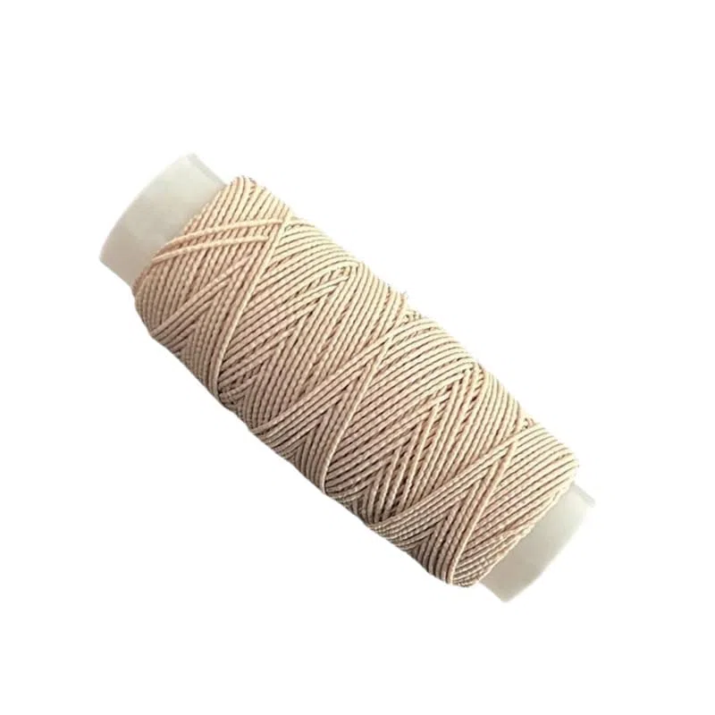 1 hilo de coser extrafuerte de poliéster, con hilo de coser para manualidades de cuero, color beige