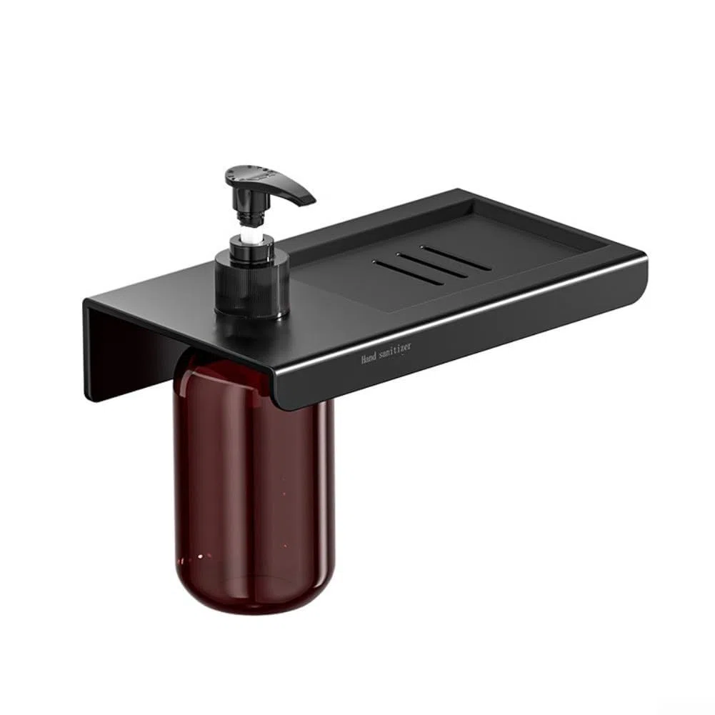 Dispensador de jabón de acero inoxidable montado en la pared con depósito de plástico transparente para facilitar el relleno, solución de almacenamiento duradera, diseño translúcido para controlar los