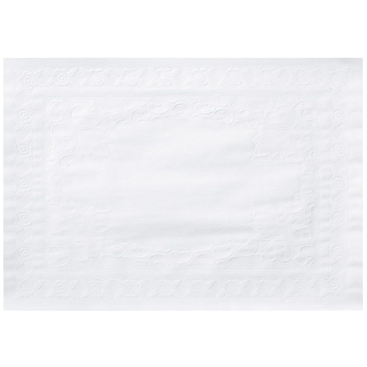 Hoffmaster 601SE1014 - Mantel individual clásico con borde recto en relieve blanco de 35,56 cm de largo x 25,4 cm de ancho (caja de 1000)
