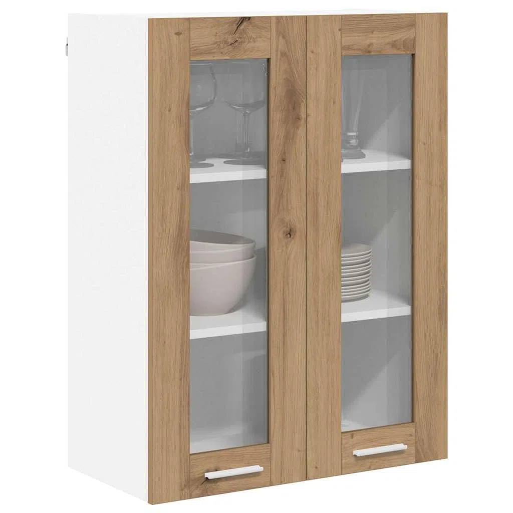 vidaXL Mueble Colgante con Puerta Riga Roble Artesanal 60 x 31 x 80 cm, Armario de Cocina Moderno, diseño Rectangular, Gran Espacio, Materiales Resistentes, Estilo contemporáneo, soluciones de hogar