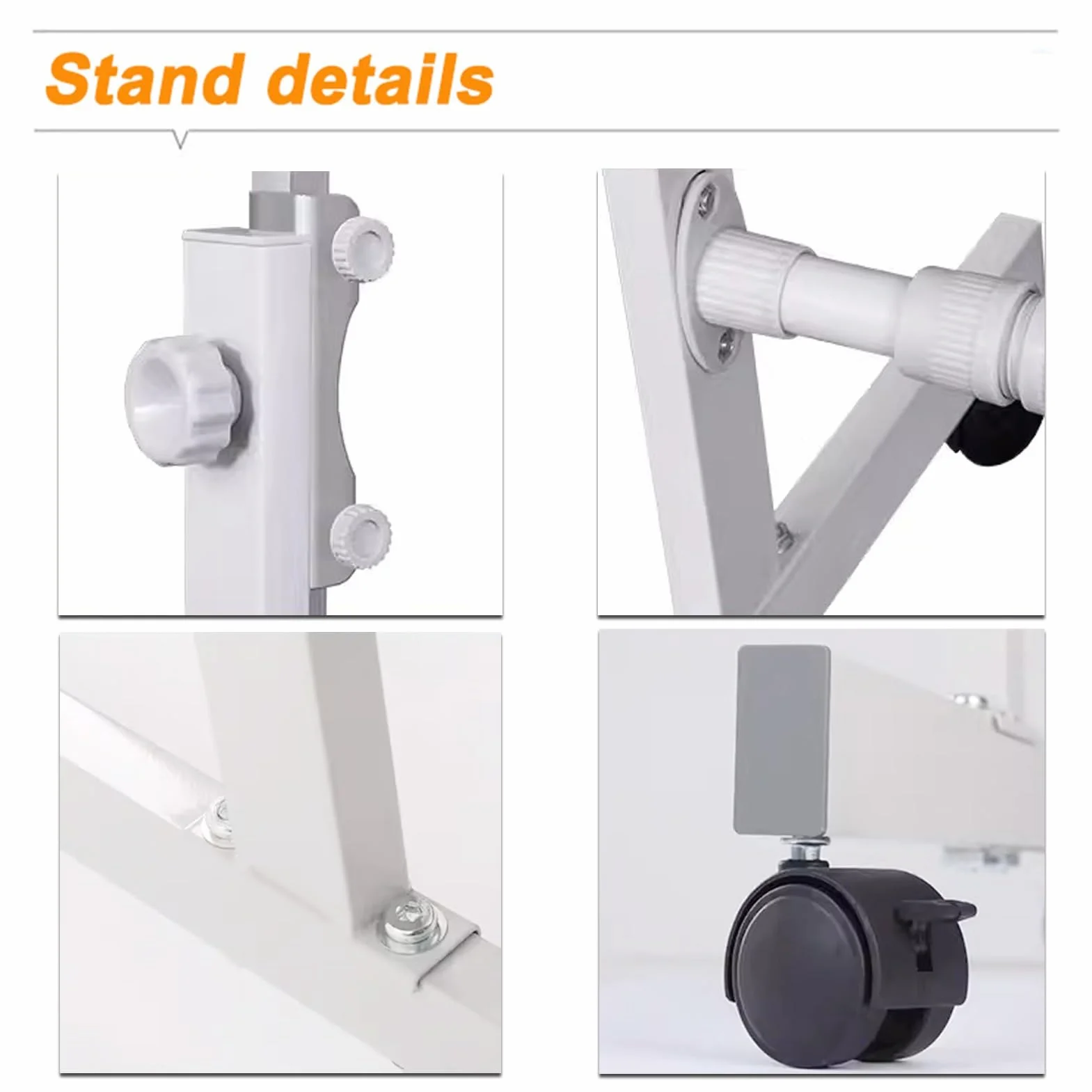 Soporte Universal para Pizarra Blanca, Soporte De Metal Móvil Ajustable con Ruedas, para Pizarra De Borrado En Seco, Pizarra, Tablón De Anuncios